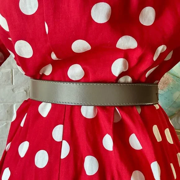 Vintage Textan Grey Leather Western Belt Silver Detailed Metal Buckle - Picture 6 of 16